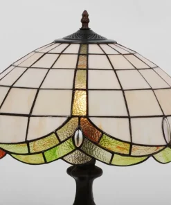 Lampka z szerokim, witrażowym kloszem K-G162166 PAPI | Kaja*Sklep Kaja Outlet