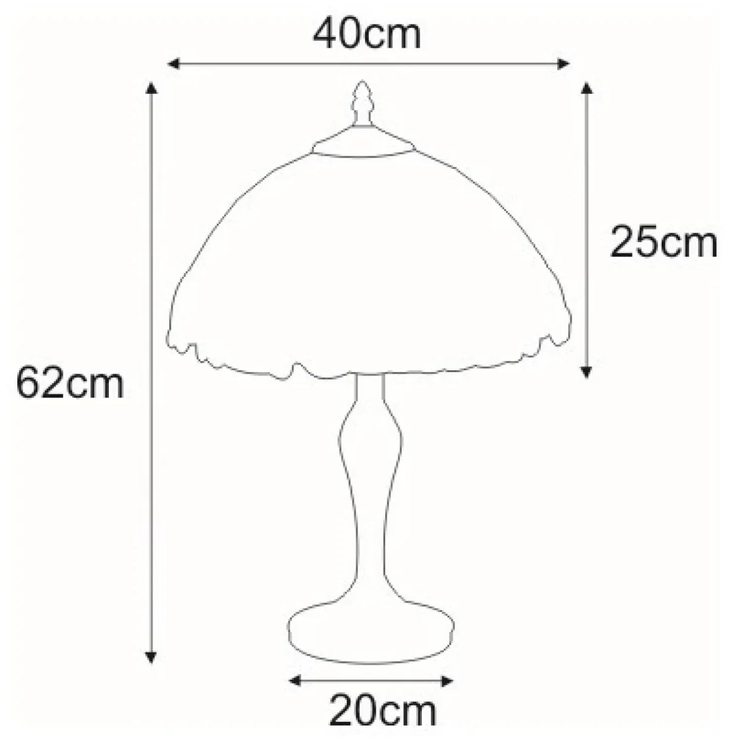 Lampka z szerokim, witrażowym kloszem K-G162166 PAPI | Kaja*Sklep Kaja Outlet