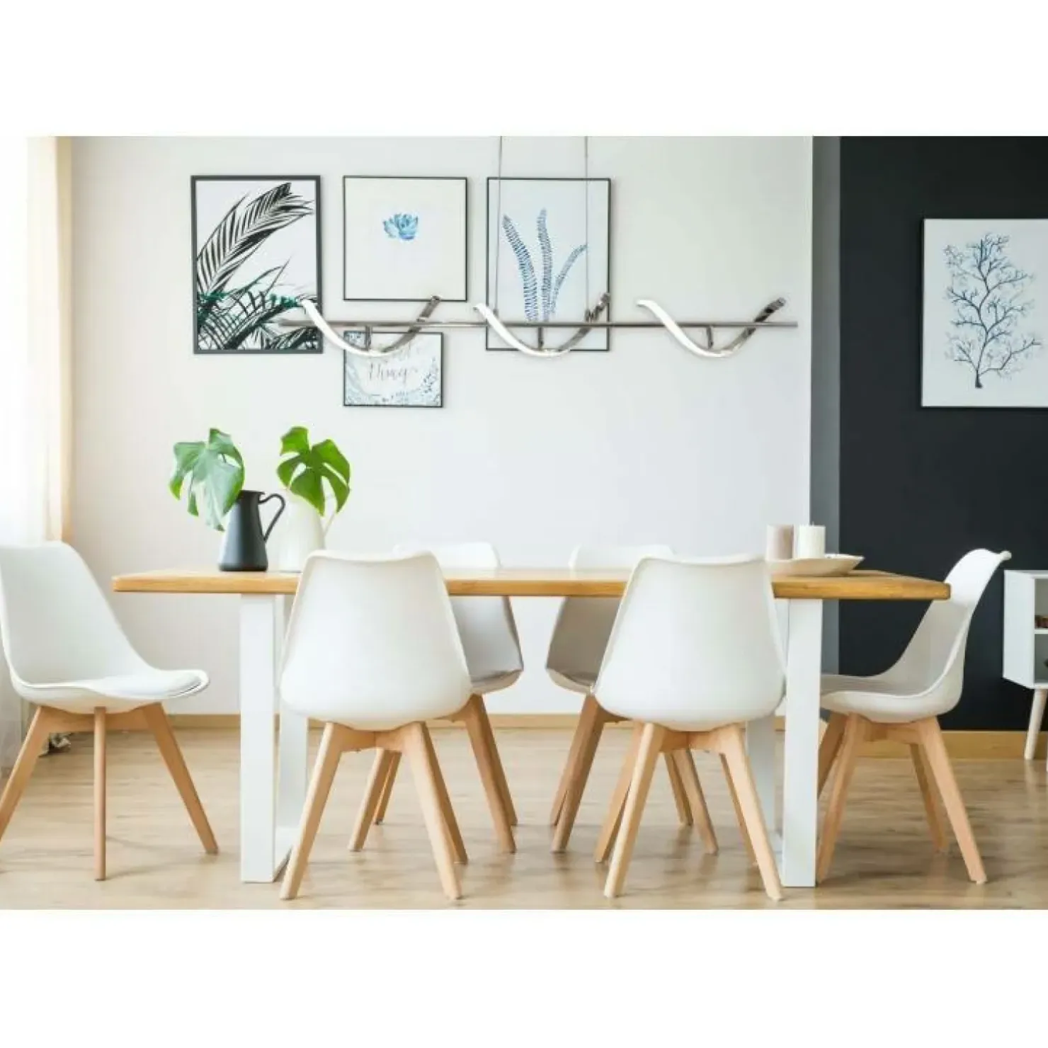 Clearance Sklep Kaja Ledowa, owana lampa wisząca ABR-LAZZA-30W SPIRALI | Kaja chrom