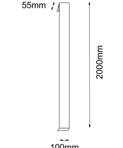 Ledowa, długa lampa na elewację 200cm 3000K ANT 9927 HIKONE | Kaja*Sklep Kaja Store