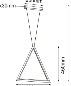 Clearance Sklep Kaja Ledowa, geometryczna lampa wisząca 4000K ANT 5077 IKUNA | Kaja