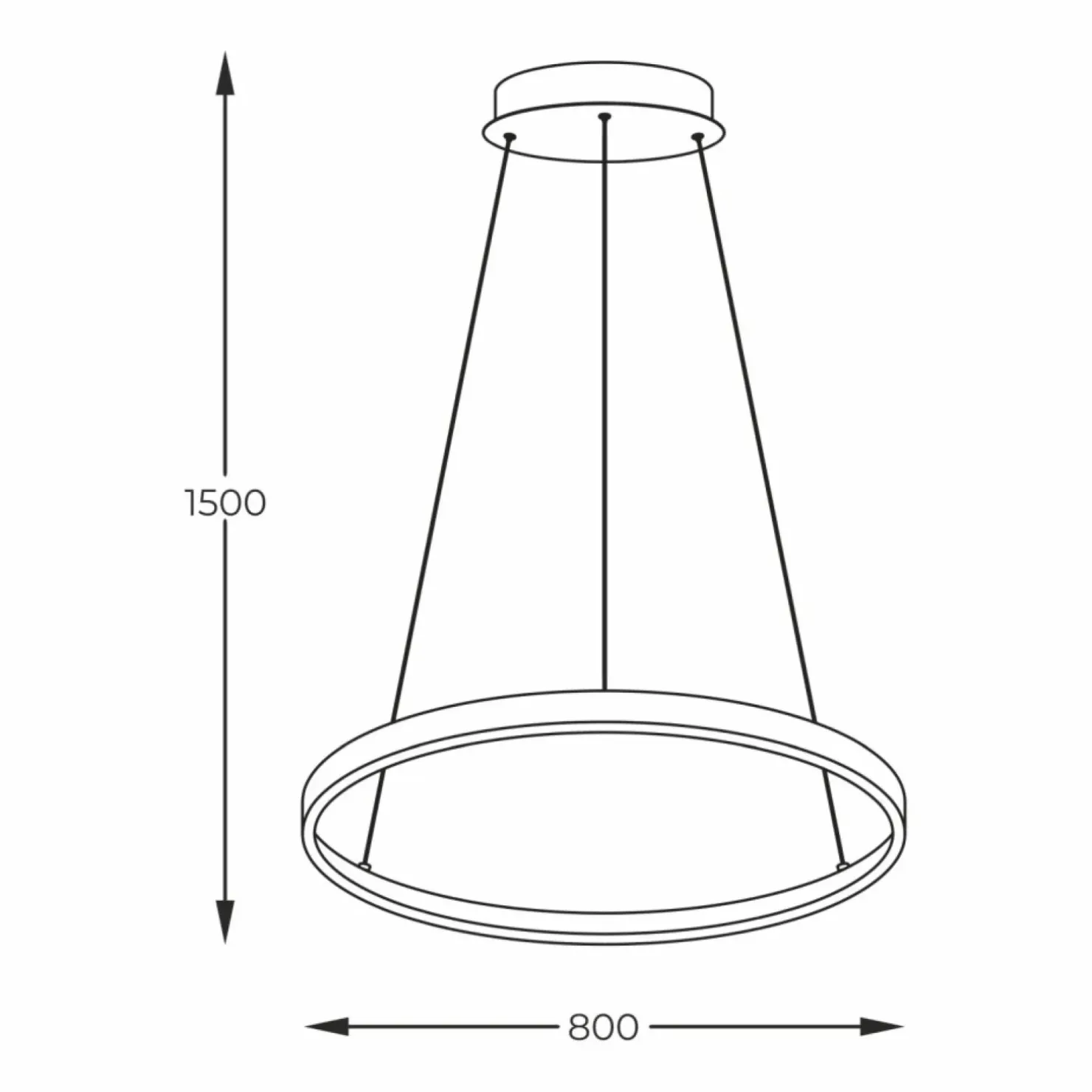 Best Sklep Kaja Ledowa lampa wisząca, okrąg do salonu ⌀80cm 2023201-GD80 BRENO | Kaja