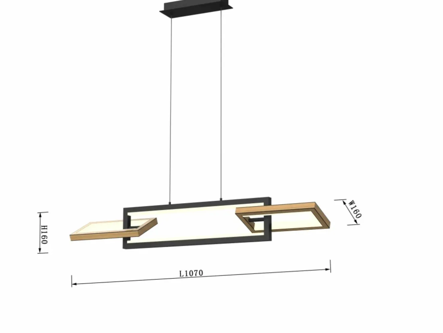 Outlet Sklep Kaja Ledowa lampa z obrotowymi ramkami WF 7022-306 MATERA | Kaja