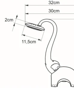 Ledowa lampka biurkowa dla dzieci K-BL1603 BIAŁY SŁONIK | Kaja*Sklep Kaja Discount