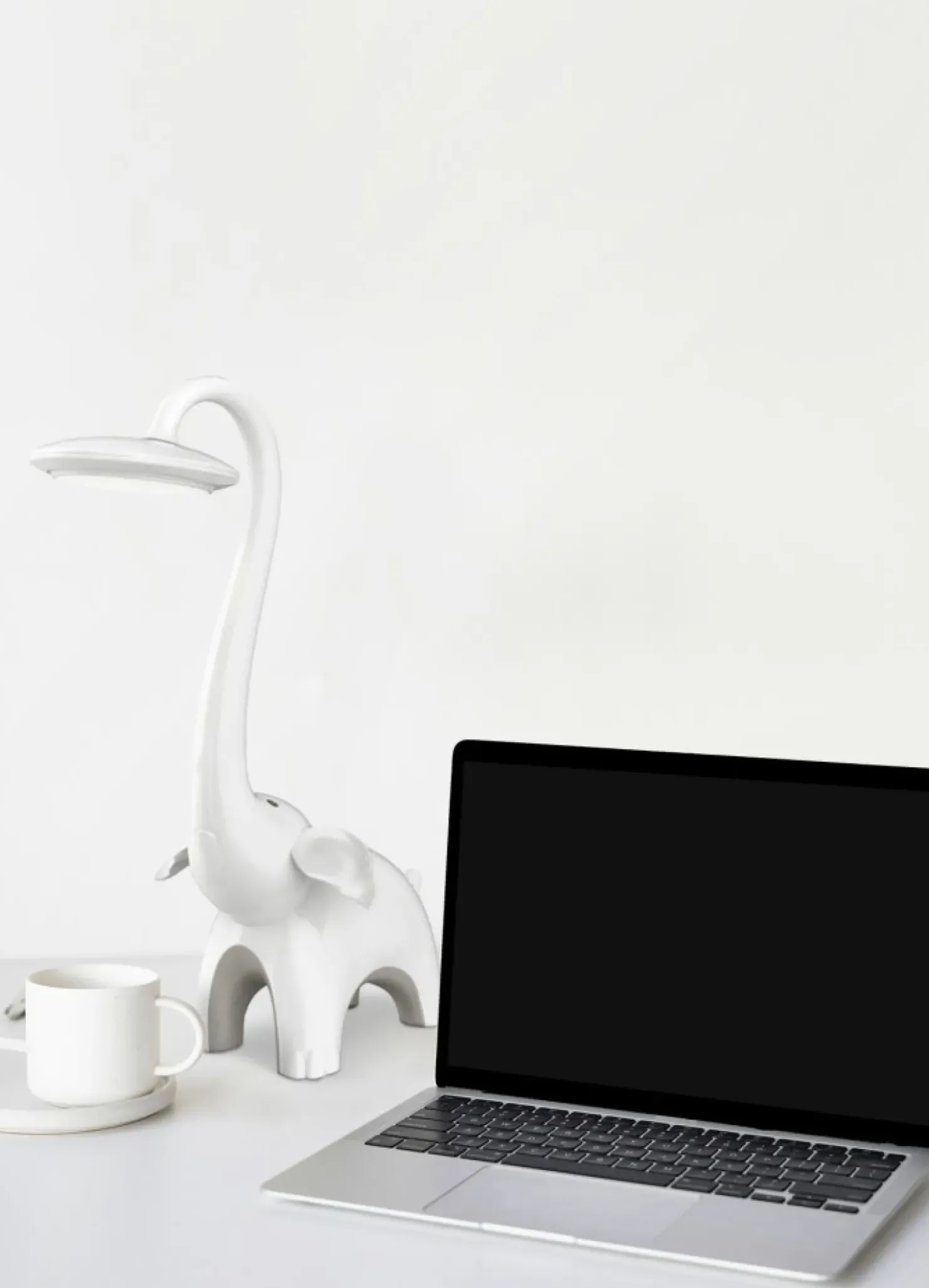 Ledowa lampka biurkowa dla dzieci K-BL1603 BIAŁY SŁONIK | Kaja*Sklep Kaja Discount