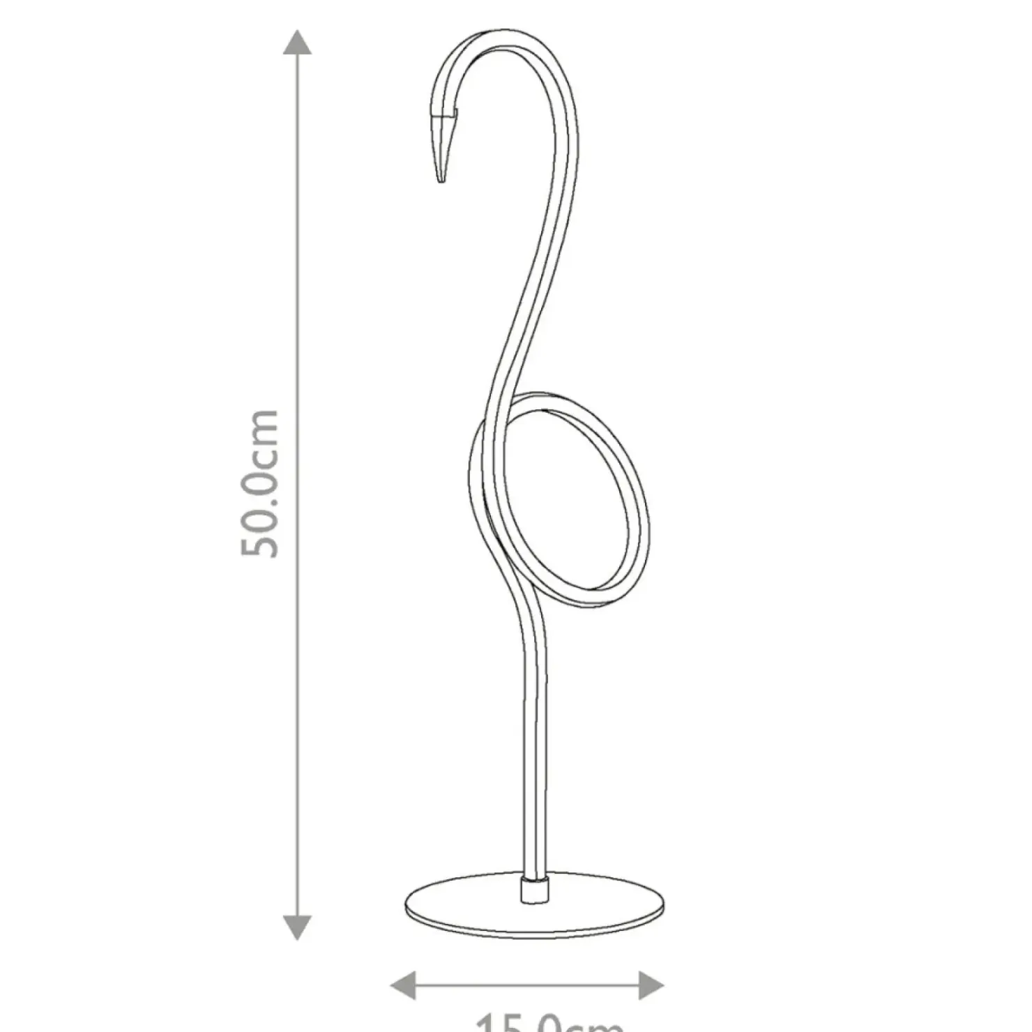 Ledowa lampka stołowa, flaming FLAMINGO-TL-BLK z serii FLAMINGO*Sklep Kaja Sale
