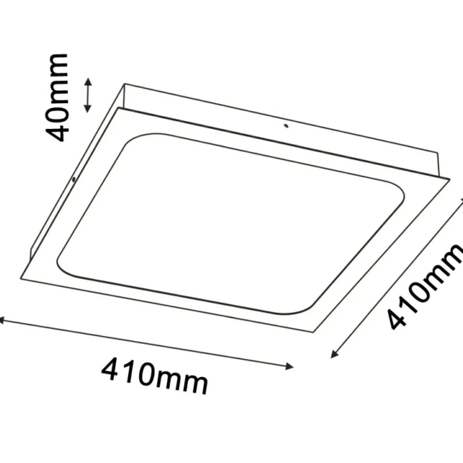 Ledowa, natynkowa lampa plafon 41x41cm 4000K ANT 1055 HIKA | Kaja*Sklep Kaja Clearance