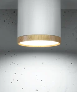 LEDowa tuba natynkowa z drewnem 2273624 z serii TUBA | Kaja*Sklep Kaja Hot