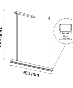 Best Sale Sklep Kaja Ledowe oświetlenie do kuchni 90cm 4000K ANT 1846 HIATE | Kaja