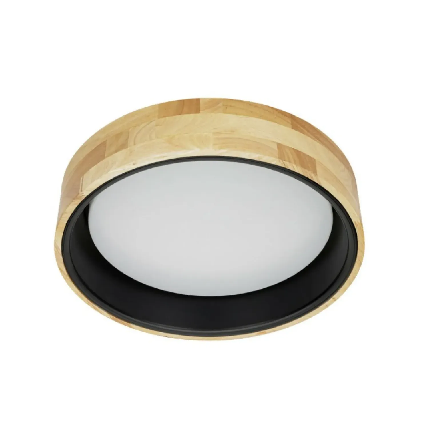 Ledowy, drewniany plafon ⌀35cm PLF-4350-20W-WD-BK-4K z serii CAMPELO*Sklep Kaja Clearance
