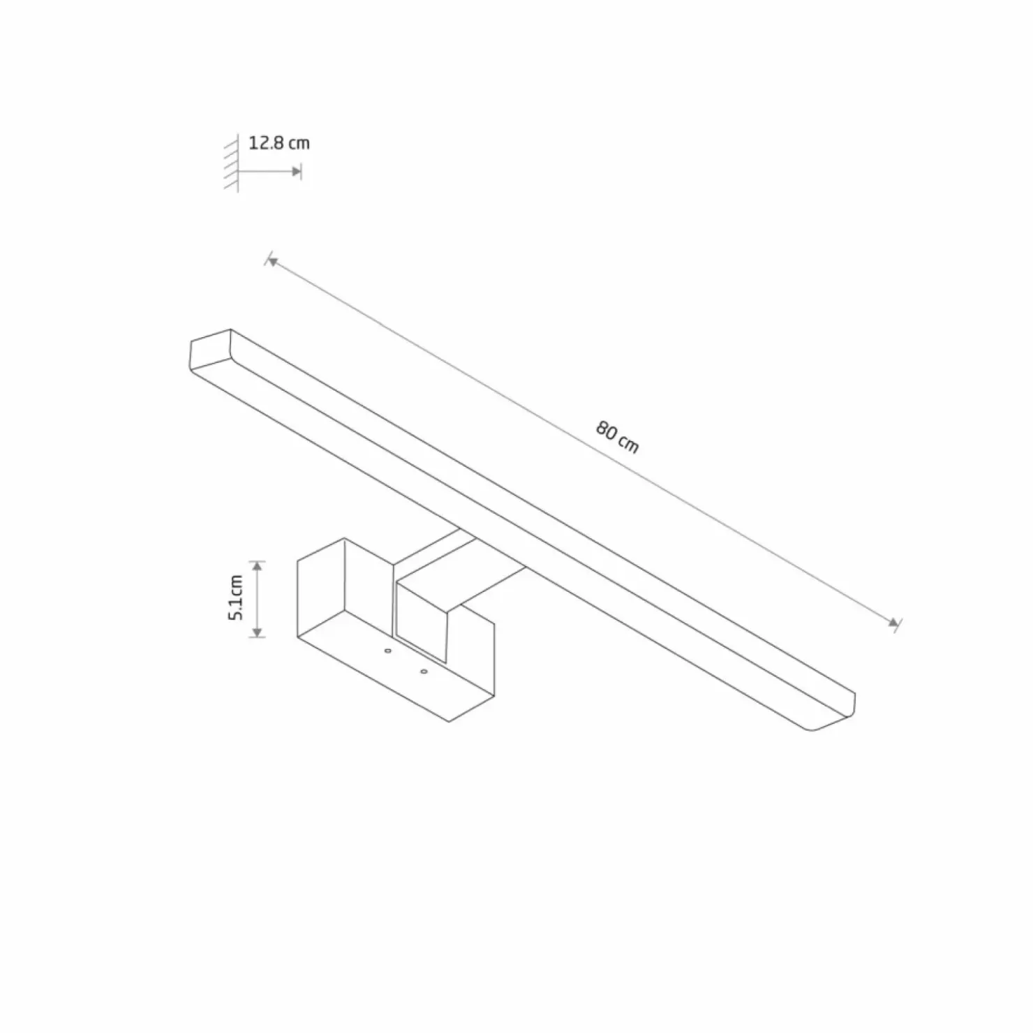 Ledowy kinkiet łazienkowy 80cm LED 15W 4000K 10682 CEZANNE LED | Kaja*Sklep Kaja Shop