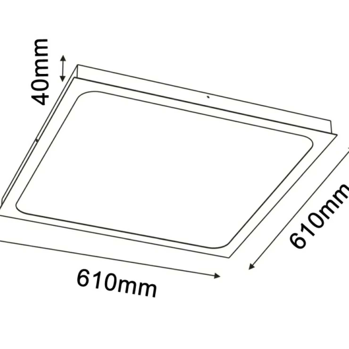 Ledowy plafon do sypialni 61x61cm 4000K ANT 1057 HIKA | Kaja*Sklep Kaja Cheap