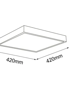 Ledowy plafon w białym kolorze 42x42cm 4000K ANT 8451 NOMI | Kaja*Sklep Kaja Discount