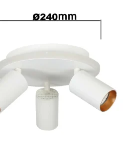 Ledowy plafon z reflektorami GU10 LP-0612/3C ROUND WH PARMA | Kaja*Sklep Kaja Hot