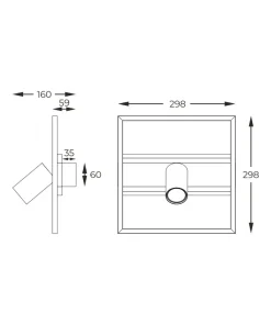 Ledowy plafon z ruchomymi reflektorami C230857703 KORDA| Kaja*Sklep Kaja Clearance
