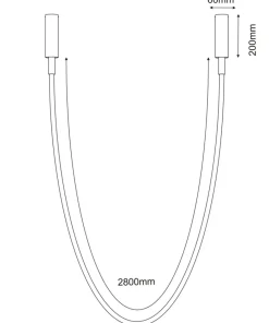 Outlet Sklep Kaja Ledowy sznurek mocowany natynkowo 320cm 4000K ANT 5057 HEBI | Kaja