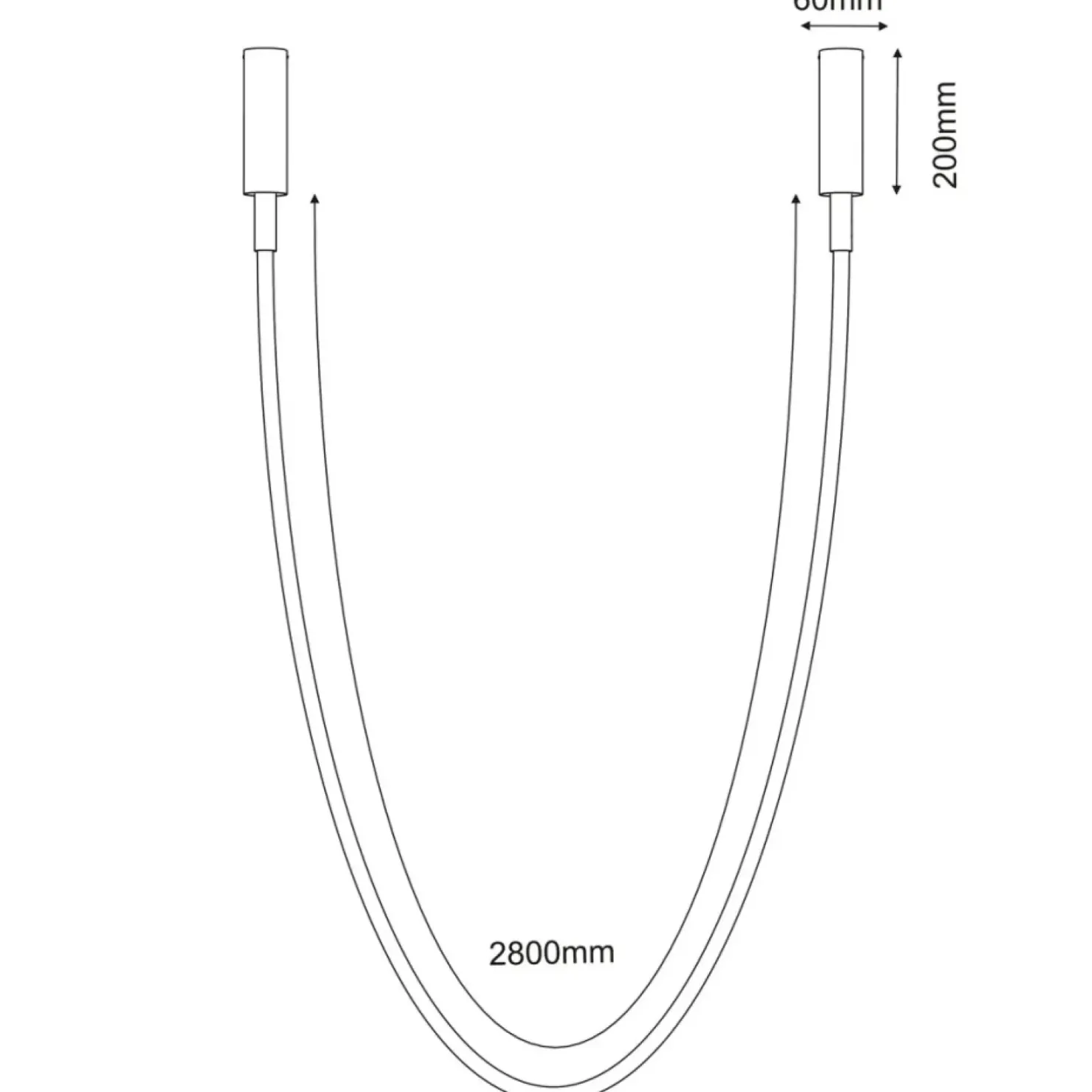 Outlet Sklep Kaja Ledowy sznurek mocowany natynkowo 320cm 4000K ANT 5057 HEBI | Kaja