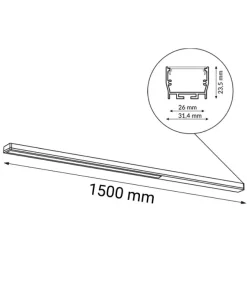 Liniowa lampa natynkowa LED 150cm 4000K ANT 1814 HIATE | Kaja*Sklep Kaja Hot