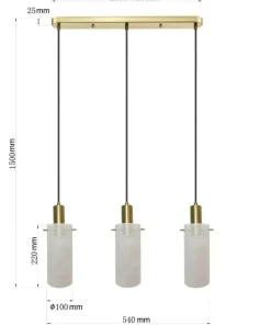 Best Sklep Kaja Liniowa lampa wisząca nad stół w kuchni LP-945/3L WH TIRANA | Kaja