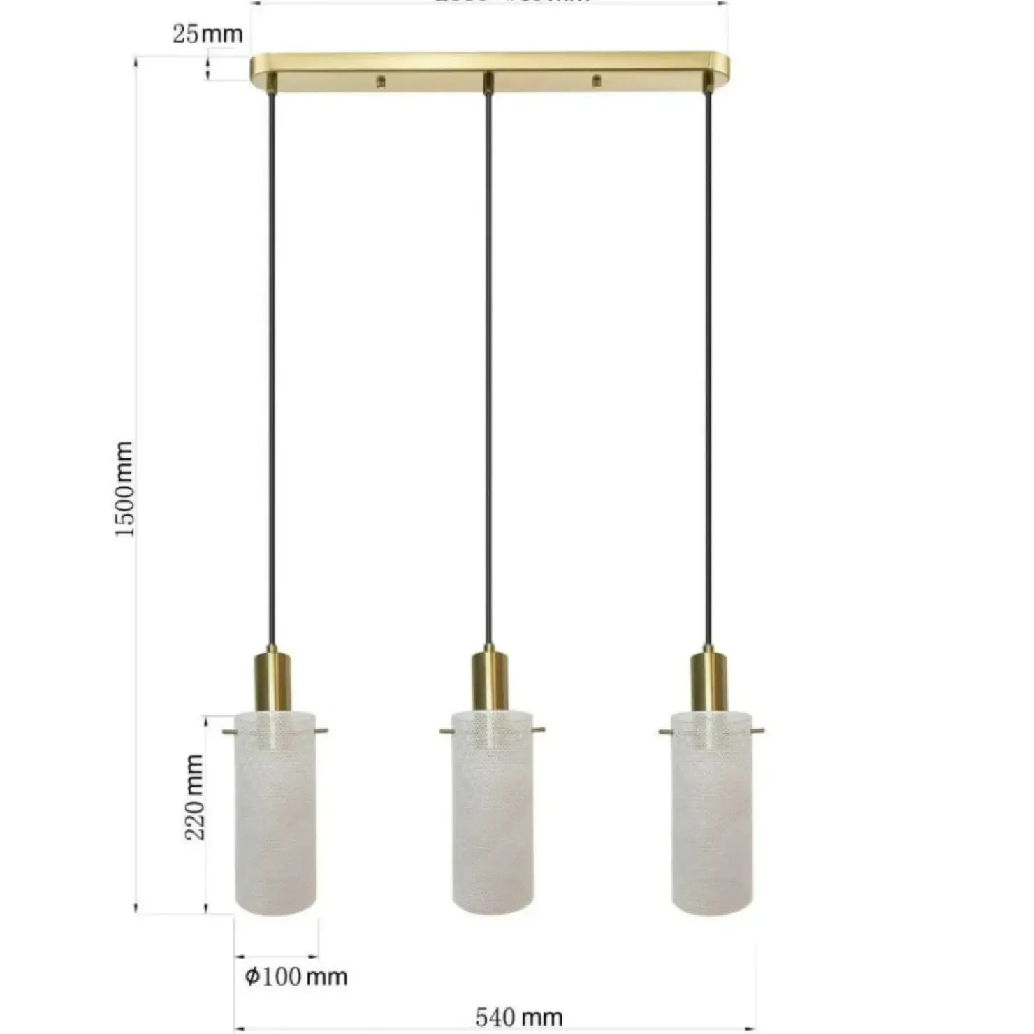 Best Sklep Kaja Liniowa lampa wisząca nad stół w kuchni LP-945/3L WH TIRANA | Kaja