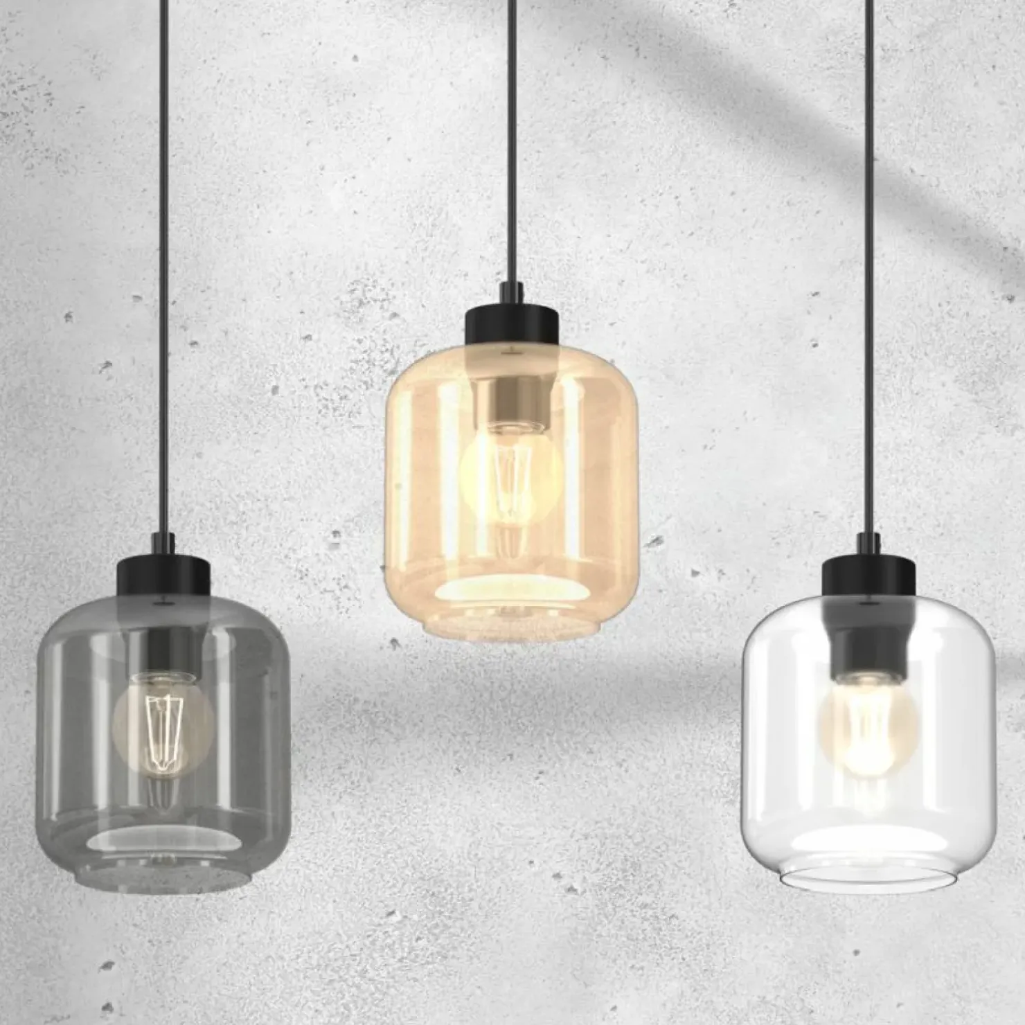 Cheap Sklep Kaja Liniowa lampa wisząca z kolorowymi kloszami MLP8368 SOMBRA | Kaja