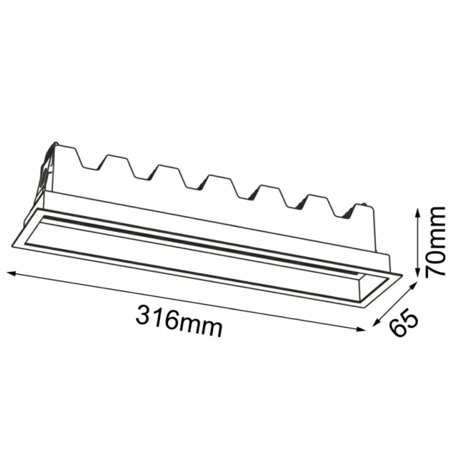 Liniowa lampa wpuszczana LED 20W 3000K ANT 3052 A-GLARE | Kaja*Sklep Kaja Cheap