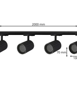 Listwa 1-fazowa 2m z reflektorami LP-787 SET 1F BK z serii TOKIO SET*Sklep Kaja Online