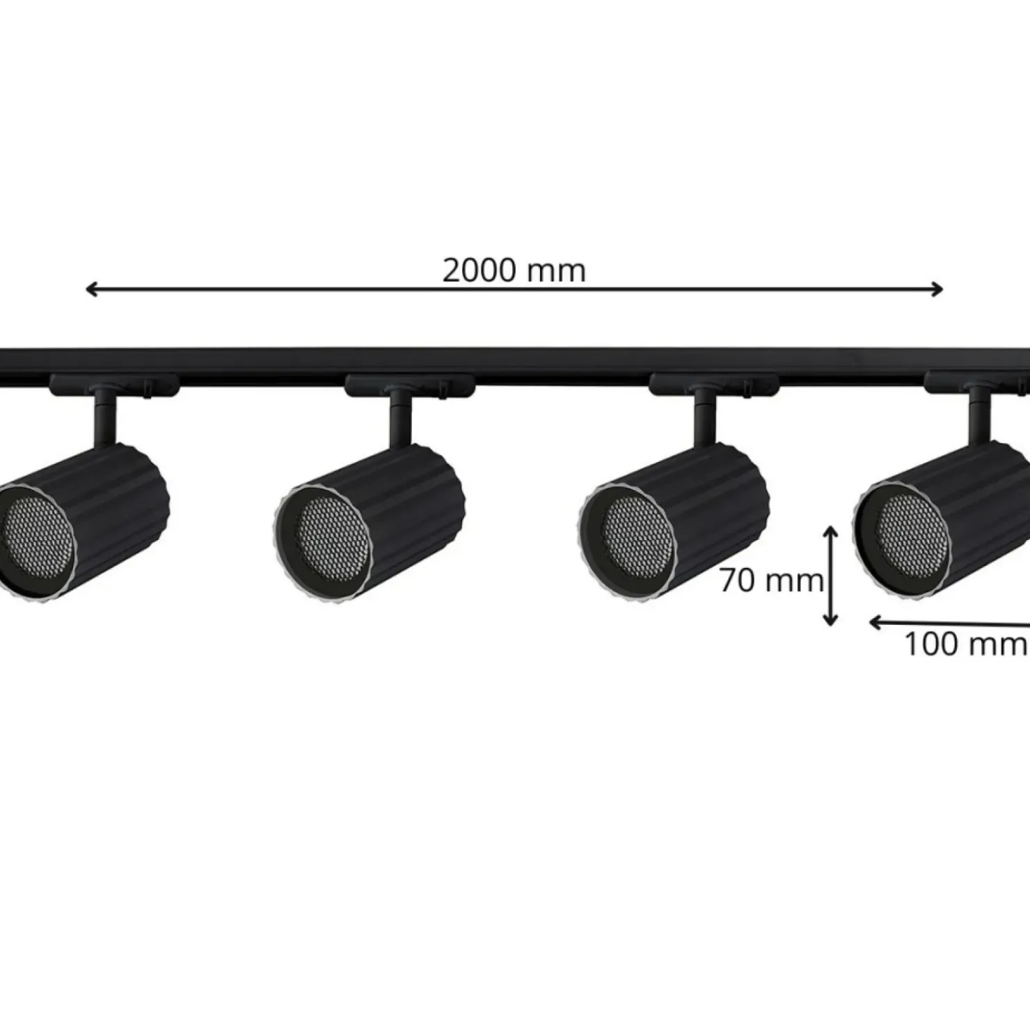 Listwa 1-fazowa 2m z reflektorami LP-787 SET 1F BK z serii TOKIO SET*Sklep Kaja Online
