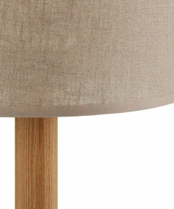 Lniana lampka nocna na drewnianej nodze TK 5192 DEVA | Kaja*Sklep Kaja Clearance