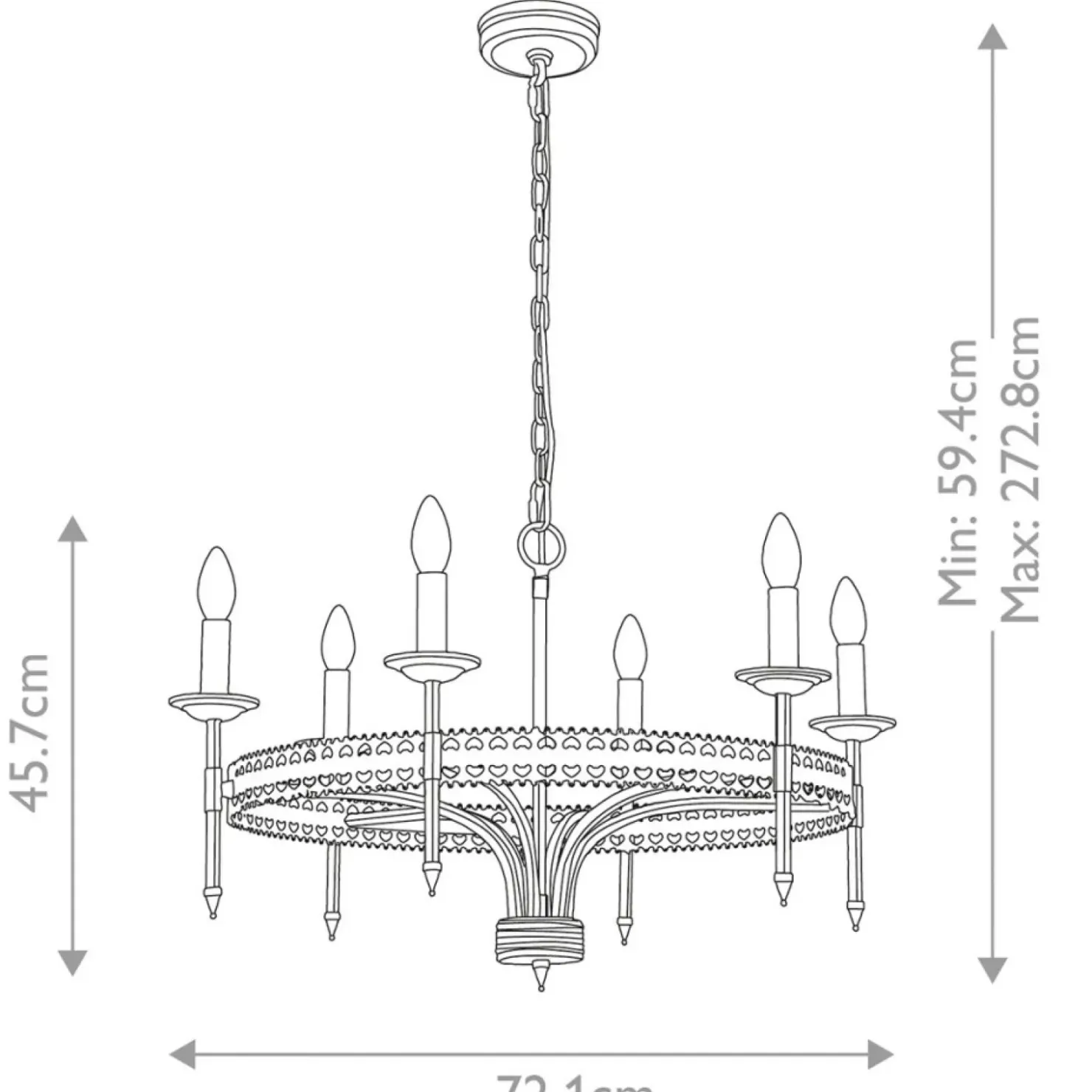 Loftowa lampa wisząca na 6 żarówek CROWN6 z serii CROWN*Sklep Kaja Discount