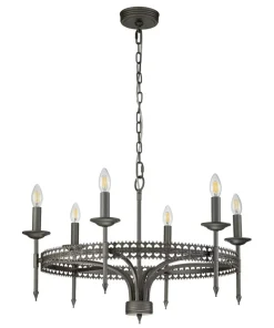 Loftowa lampa wisząca na 6 żarówek CROWN6 z serii CROWN*Sklep Kaja Discount