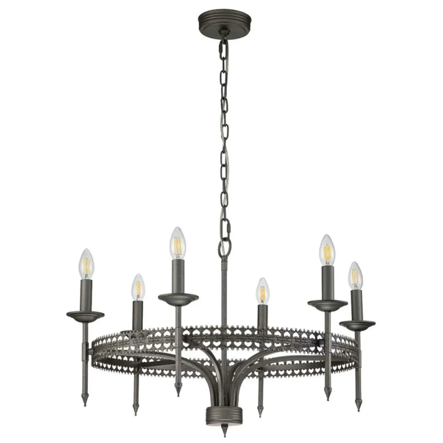 Loftowa lampa wisząca na 6 żarówek CROWN6 z serii CROWN*Sklep Kaja Discount