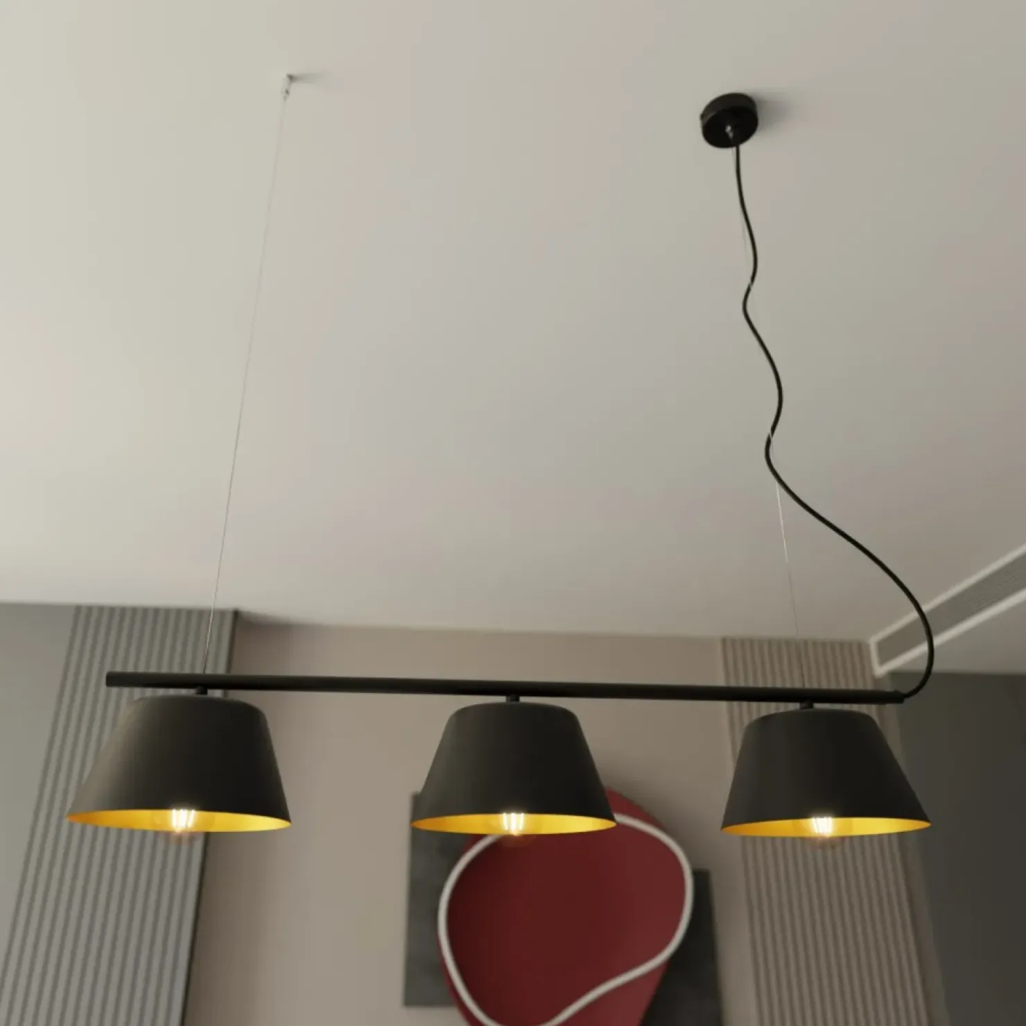 Outlet Sklep Kaja Loftowa lampa wisząca nad wyspę kuchenną 1337/3 GELATO | Kaja