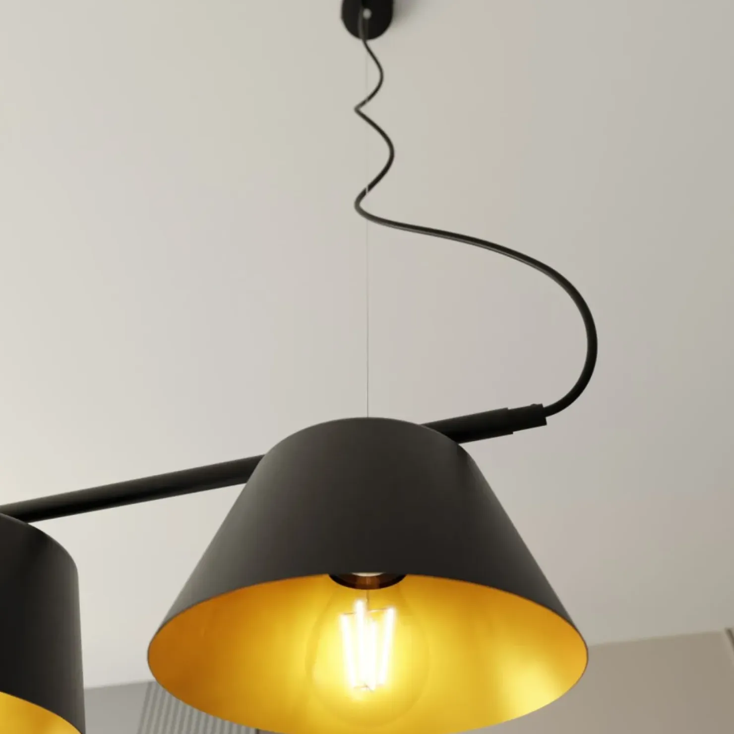 Outlet Sklep Kaja Loftowa lampa wisząca nad wyspę kuchenną 1337/3 GELATO | Kaja