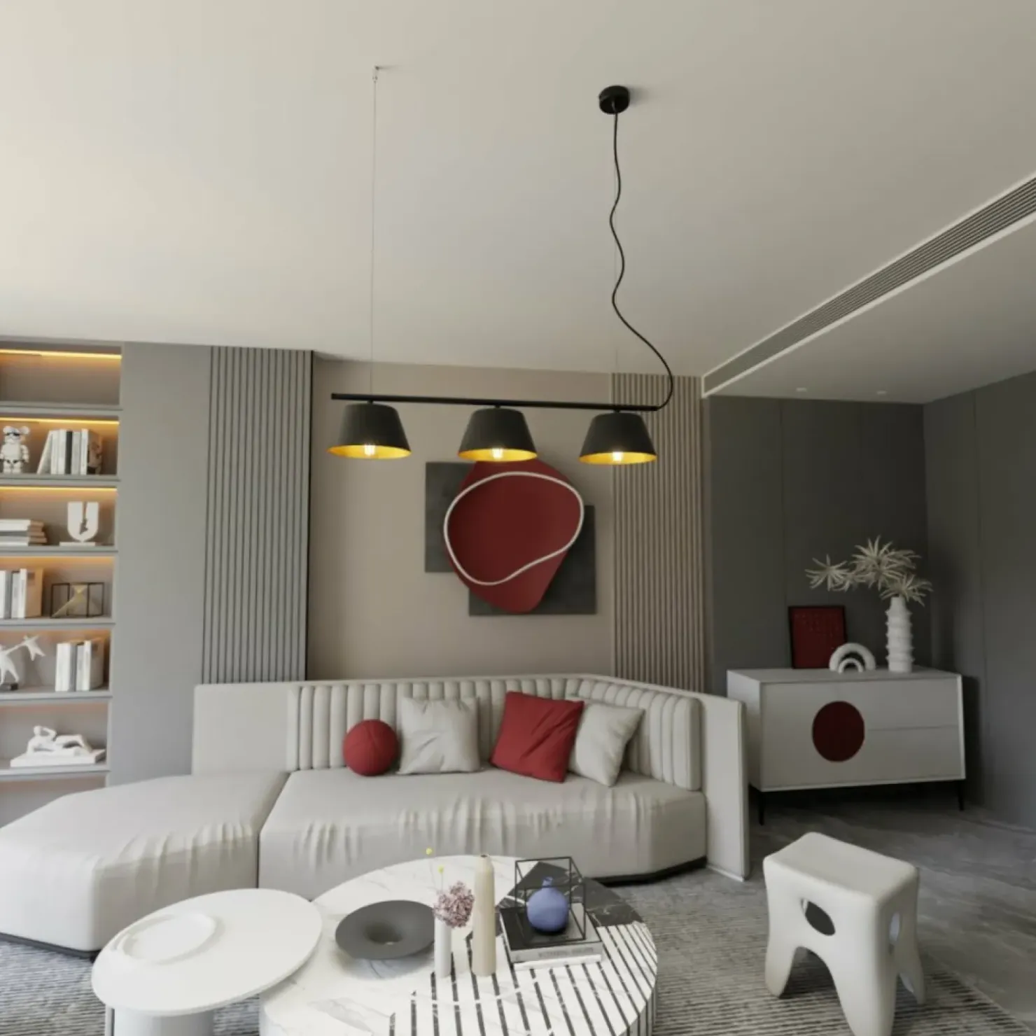 Outlet Sklep Kaja Loftowa lampa wisząca nad wyspę kuchenną 1337/3 GELATO | Kaja