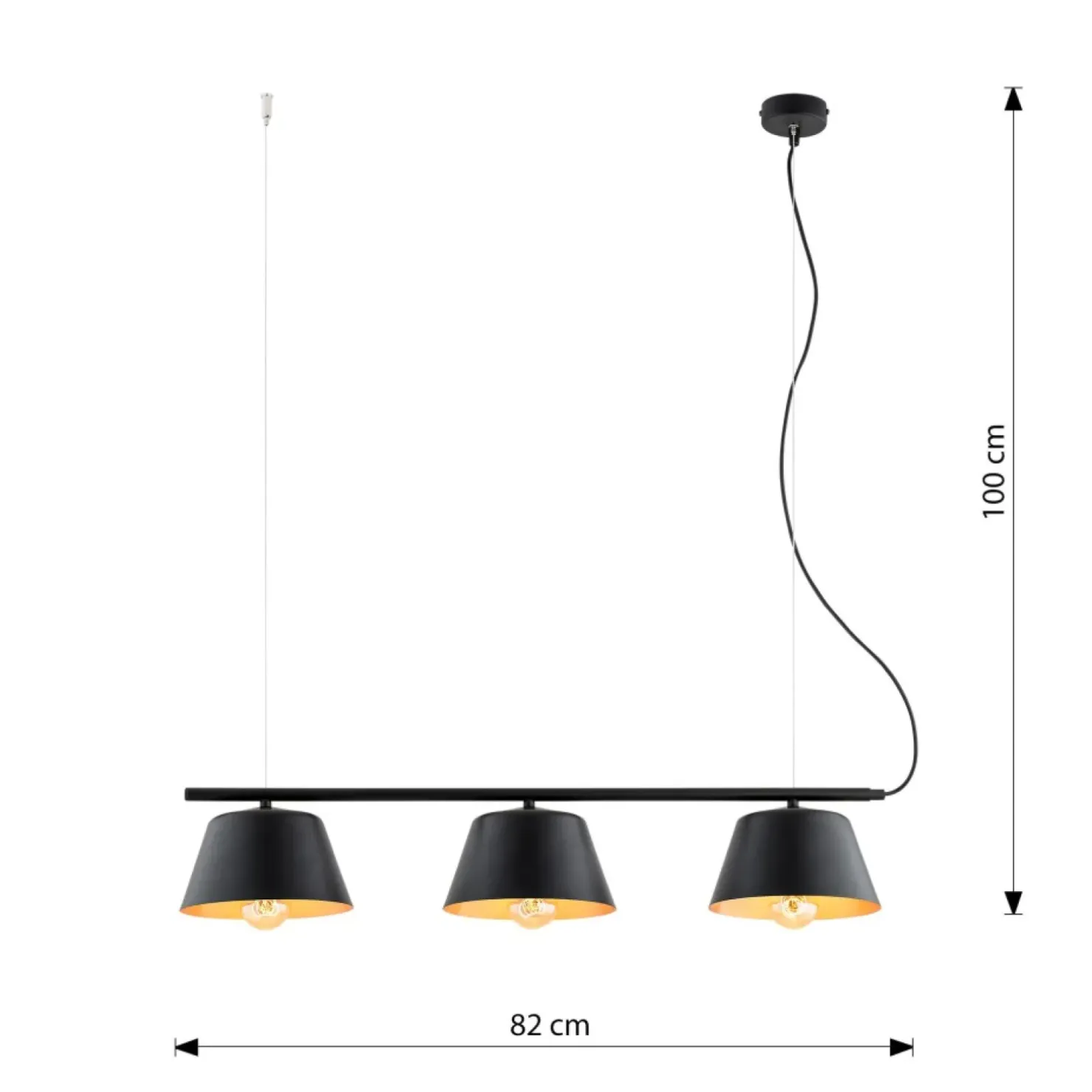 Outlet Sklep Kaja Loftowa lampa wisząca nad wyspę kuchenną 1337/3 GELATO | Kaja