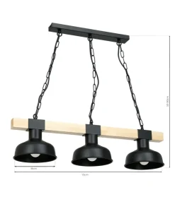 Best Sale Sklep Kaja Loftowa lampa wisząca z drewnem stabilizującym MLP7457 z serii FARO | Kaja Oświe