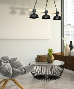 Best Sale Sklep Kaja Loftowa lampa wisząca z drewnem stabilizującym MLP7457 z serii FARO | Kaja Oświe