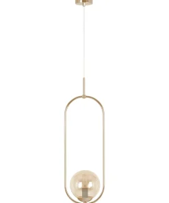Luksusowa lampa wisząca, obręcz z kloszem K-5396 z serii SVEN*Sklep Kaja Clearance