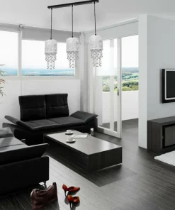 Luksusowa lampa wisząca w srebrnym kolorze MLP6435 z serii ALMERIA | Kaja Oświet*Sklep Kaja Fashion