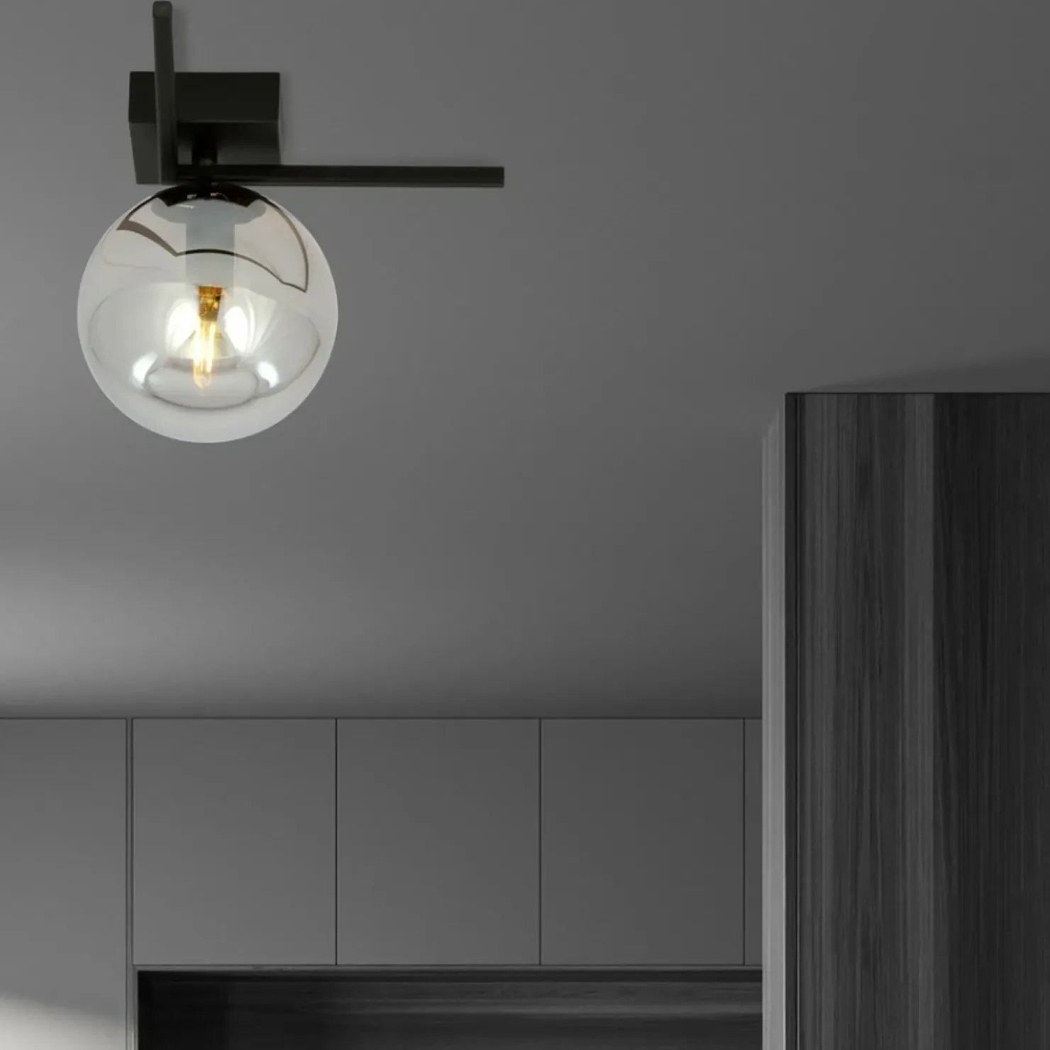Mała lampa sufitowa z grafitowym kloszem 1131/1G IMAGO | Kaja*Sklep Kaja Store