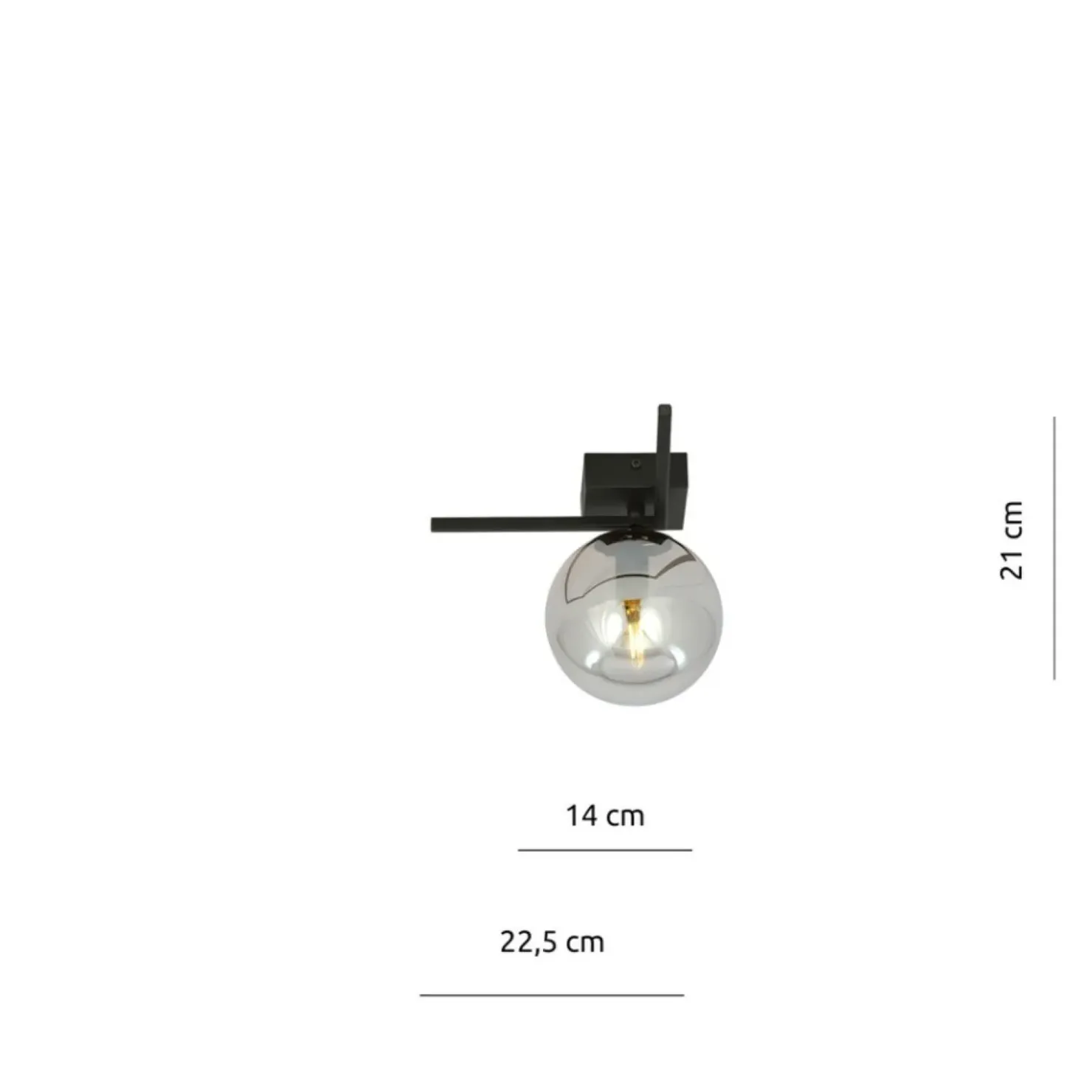 Mała lampa sufitowa z grafitowym kloszem 1131/1G IMAGO | Kaja*Sklep Kaja Store