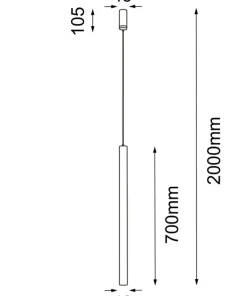 Clearance Sklep Kaja Minimalistyczna, biała lampa wisząca tuba ANT 7573 YABU | Kaja