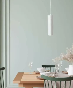Fashion Sklep Kaja Minimalistyczna, biała tuba wisząca LP-787/1P WH z serii TOKIO | Kaja
