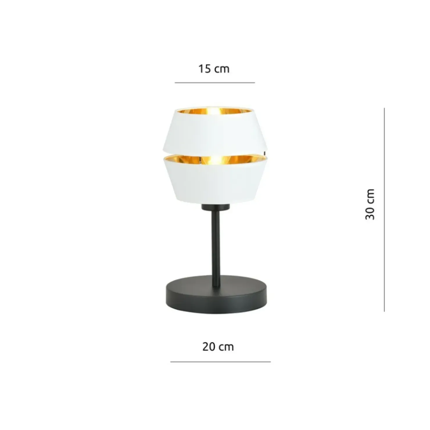 Minimalistyczna, biało-złota lampka stołowa 1182/LN z serii PIANO*Sklep Kaja Best Sale