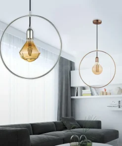 Cheap Sklep Kaja Minimalistyczna, owana lampa wisząca koło AZ2112 KRUG | Kaja chrom