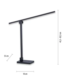 Minimalistyczna czarna lampka biurkowa LED 4407-18 z serii PURE-GRAFO*Sklep Kaja Outlet