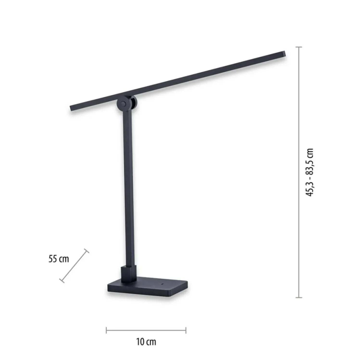 Minimalistyczna czarna lampka biurkowa LED 4407-18 z serii PURE-GRAFO*Sklep Kaja Outlet