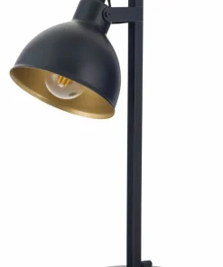 Minimalistyczna, czarno-złota lampka biurkowa SIG 50264 - MARS CZ/ZŁ*Sklep Kaja Discount