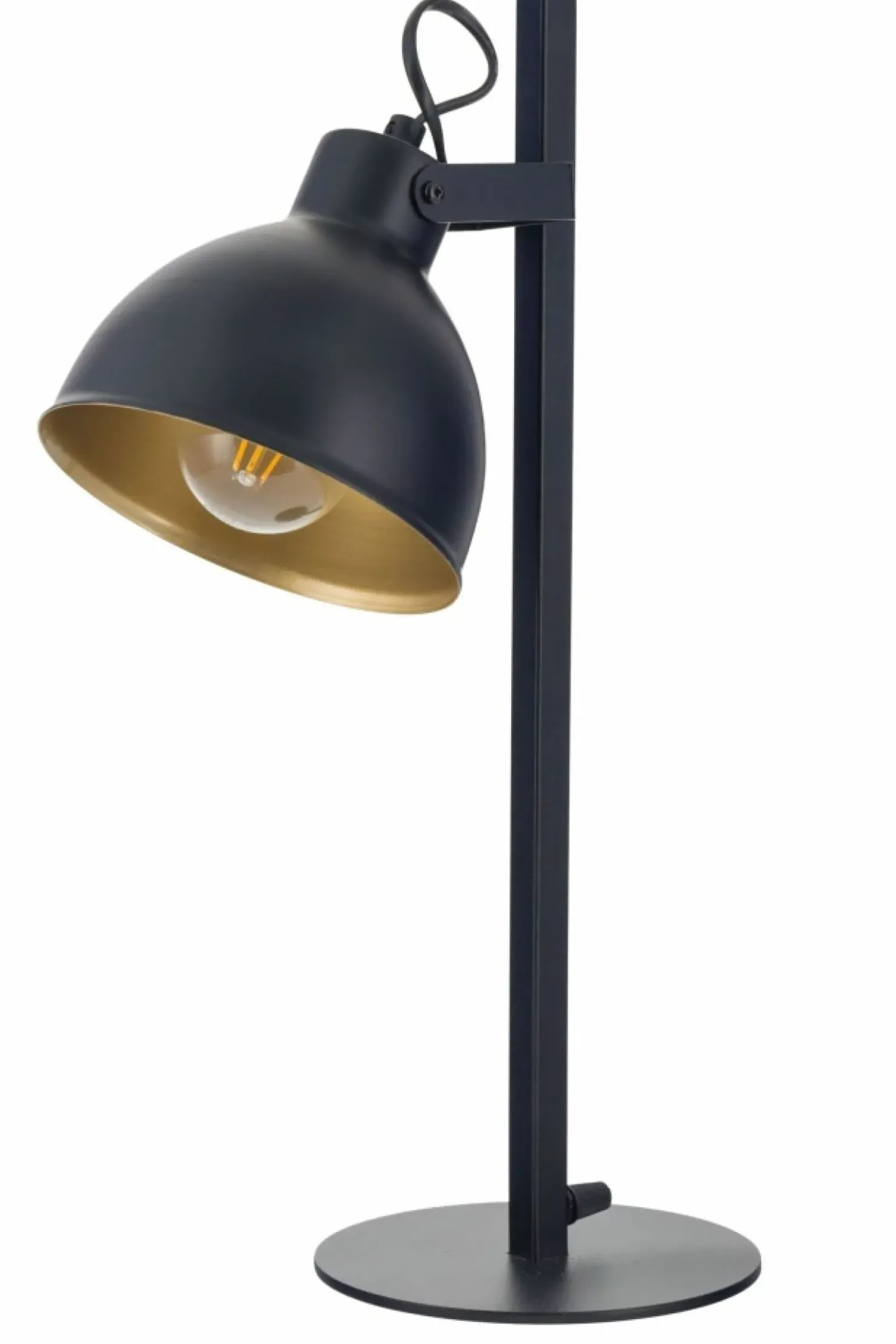 Minimalistyczna, czarno-złota lampka biurkowa SIG 50264 - MARS CZ/ZŁ*Sklep Kaja Discount